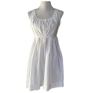 Anthropologie Eloise Lightweight Cotton Drawstring Waist Dress Size Small